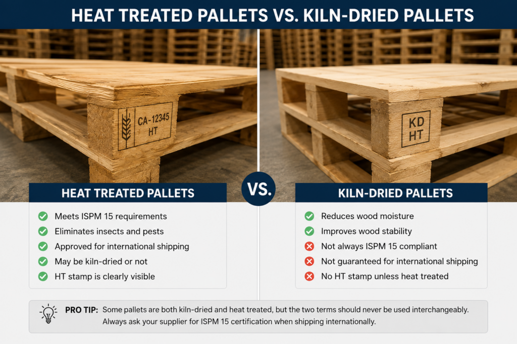 Heat Treated Pallets VS. Kiln Dried Pallets