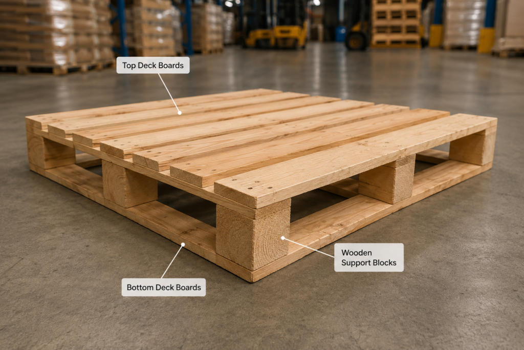 Block pallet feathers